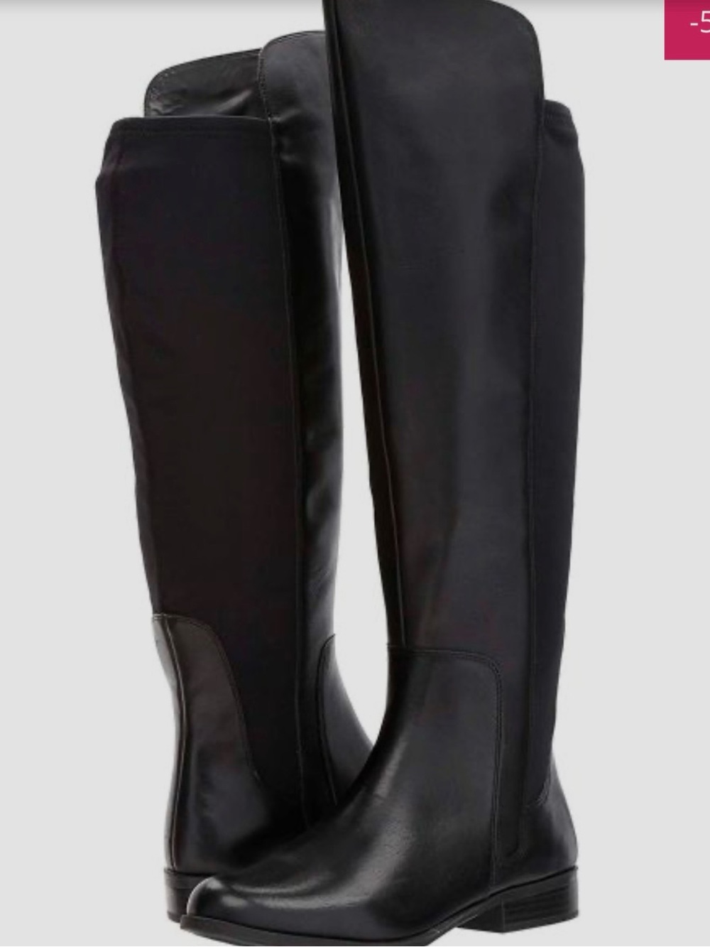 BANDOLINO TALL LEATHER RIDING BOOTS  STRETCH BACK COMFORT